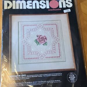 Needlepoint Kit - Pink Rose Design